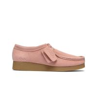 Clarks Womens Wallabee EVO Shoe Light Pink Suede Wallabee,Lace Up
