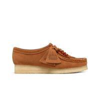 Clarks Womens Wallabee Ginger Suede Wallabee,Lace Up Brown