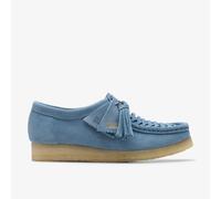 Clarks Womens Wallabee Weave Powder Blue Suede Lace Up,Wallabee Suede Casual