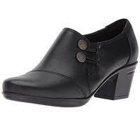 Clarks Women's Warren Slip-On Loafer, Black Leather, 12 B (M)