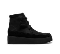 Clarks Womens Weaver Craft Black Nubuck Ankle Boots,Lace Up