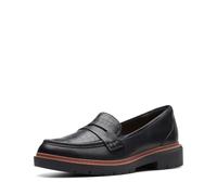 Clarks Women's Westlynn Ayla Loafer, Black Leather, 10 | Office Shoes