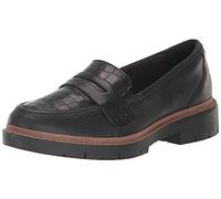 Clarks Women's Westlynn Ayla Loafer, Black Leather, 8.5 UK