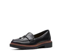 Clarks Women's Westlynn Bella Loafer, Black Leather, 9.5 UK