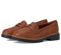 Clarks Women's Westlynn Glow Penny Loafer, Tan Leather, 9 Wide