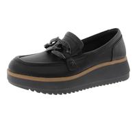 Clarks Women's Zylah May Loafer, Black Leather, 4.5 UK