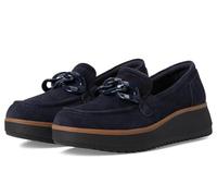 Clarks Women's Zylah May Loafer, Navy Suede, 6