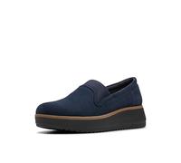 Clarks Women's Zylah Sky Loafer, Navy Suede, 8.5