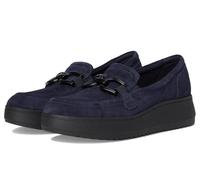 Clarks Women's Zylah Top Loafer, Navy Suede, 9 Wide