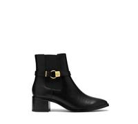 Clarks Wrenn Buckle Leather Ankle Boots Black