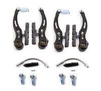 Clarks Cycle Systems CLK-115X2 V-Brake Caliper Set, Black, Front & Rear Pair