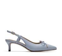 Clarks Zarey~Bow Sling Back Heel BLACK LEATHER SIZE 7