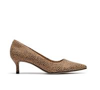 Clarks Women's Zarey Court Animal Print Court Shoes, Heels in Brown | Size: 6-Standard Fit Clarks Brown 6-Standard Fit