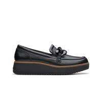 Clarks Womens Zylah May Black Leather Loafers Leather Casual