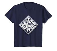 Clarkson's Farm - My Tractor or Yours - White Logo T-Shirt, Youth, Navy Blue, Medium