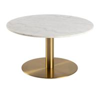 clarkston marble coffee table with gold base in white guangxi