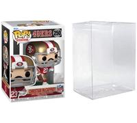 CLARKtoys Christian McCaffrey (San Francisco 49ers) Funko Pop! NFL Series 12 Vinyl Figure with Ecotek Protective Case, Red/White/Gold