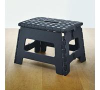 Coopers of Stortford - Black Folding Step Stool Foldable Plastic Stepping Stool for Kitchen, Bathroom, Garden and Outdoor