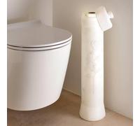 Coopers of Stortford - Toilet Roll Holder with Elegant Rose Décor - Loo Roll Tower, Holds Up to 5 Loo Rolls - Essential Bathroom Storage