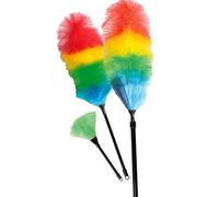 Coopers of Stortford - Static Duster Pack of 3, Electrostatic Feather Dusters with Telescopic Handle, Multi-Size for Efficient Household Cleaning