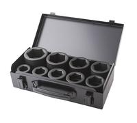 CLAS Equipements OS 3500 Hexagonal Impact Socket Set 24-50 mm 1 Inch (9 Pieces)