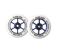 CLAS FOX Pro Stunt Scooter Wheels 100mm One Pair with ABEC-9 Bearings CNC Metal Core(2pcs) (Blue) …