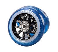 CLAS FOX Pro Stunt Scooter Wheels 110 mm, One Pair with ABEC-9 Ball Bearings, CNC Metal Core (2 Pieces) (Transparent Blue)