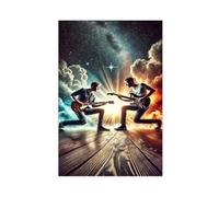 Clash of The Strings The Ultimate Guitar Showdown Canvas Art Wall Decor Posters Home Bar Restaurant Garage Cafe Logo Gift 16x24inch(40x60cm)