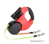 Clasken Dual Headed Dog & Cat Harness, ABS + Nylon, Automatic Extendable, Scarlet