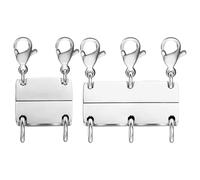 Clasp Layering - Jewelry Clasps, 2 Piece Layered Connectors Set For Chains | Clips Connectors For Bracelet And Necklace | DIY Jewelry Accessories, Connecting Parts Accessories