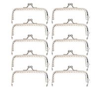 Clasp Purse, 10Pcs 8.5cm Kiss Clasp Purse Frame Square Metal Frame Clasp Lock Clip, Metal Bag Clasps for Purse Bag Making DIY Craft Supplies Tailor Sewer