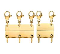 Clasps for Layered Necklace, Jewelry Accessories, 2 Pieces Magnetic Separable Connectors for Chains Necklaces Bracelets Stackable Bulk Craft Projects