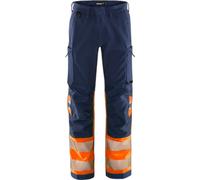 Class 1 high visibility work trousers Fristads Green 2647 GSTP Orange D84