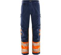 Class 1 high visibility work trousers Fristads Green 2647 GSTP Orange D88