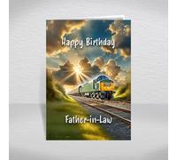 Class 40 Birthday Card for Father-in-Law - British Diesel Locomotive Keepsake for British Rail Enthusiasts & Trainspotters: Father-in-Law Birthday Card (Size A5)