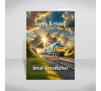 Class 40 Birthday Card for Great-Grandfather - British Diesel Locomotive Keepsake for British Rail Enthusiasts & Trainspotters: Great-Grandfather Birthday Card (Size A5)