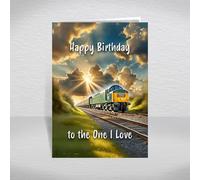 Class 40 Birthday Card to the One I Love - British Diesel Locomotive Keepsake for British Rail Enthusiasts & Trainspotters: to the One I Love Birthday Card (Size A5)