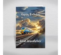 Class 43 HST Birthday Card for Great-Grandfather - British High-Speed Train Keepsake for InterCity Fans & Modern Rail Enthusiasts: Great-Grandfather Birthday Card (Size A5)
