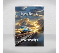 Class 43 HST Birthday Card for Great-Grandpa - British High-Speed Train Keepsake for InterCity Fans & Modern Rail Enthusiasts: Great-Grandpa Birthday Card (Size A5)