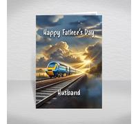 Class 43 HST Locomotive Father's Day Card for Husband - British High-Speed Train Card- InterCity Fans & Modern Rail Enthusiasts: Husband Father's Day Card (Size A5)