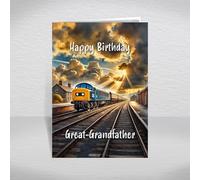Class 45 Birthday Card for Great-Grandfather - British Diesel Locomotive Keepsake for Railway Nostalgia & Peak Train Enthusiasts: Great-Grandfather Birthday Card (Size A5)