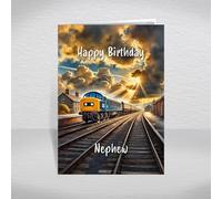 Class 45 Birthday Card for Nephew - British Diesel Locomotive Keepsake for Railway Nostalgia & Peak Train Enthusiasts: Nephew Birthday Card (Size A5)