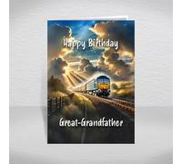 Class 47 Birthday Card for Great-Grandfather - British Diesel Train Keepsake for Rail History Fans, BR Collectors & Locomotive Enthusiasts: Great-Grandfather Birthday Card (Size A5)