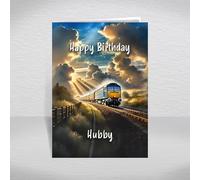 Class 47 Birthday Card for Hubby - British Diesel Train Keepsake for Rail History Fans, BR Collectors & Locomotive Enthusiasts: Hubby Birthday Card (Size A5)