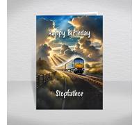 Class 47 Birthday Card for Stepfather - British Diesel Train Keepsake for Rail History Fans, BR Collectors & Locomotive Enthusiasts: Stepfather Birthday Card (Size A5)