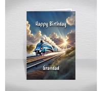 Class A4 Mallard Birthday Card for Grandad - LNER British Steam Locomotive Keepsake for Steam Train Railway History & Classic Loco Engine Fans: Grandad Birthday Card (Size A5)