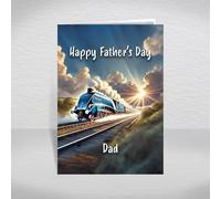 Class A4 Mallard Father's Day Card for Dad - LNER British Steam Locomotive Card - Steam Train Railway History & Classic Loco Engine Fans: Dad Father's Day Card (Size A5)