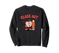 Class Act Apple With Pencil Character Sweatshirt