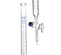 Class B 100mL Borosilicate Burette - 0.2mL Graduations - 0.2mL Tolerance - Glass Key (Smooth) Stopcock - 30.5" Tall