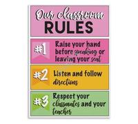 Class Guidelines Poster Student Responsibility Art | Empower students to take ownership with this motivational poster that connects rules to(Unframed,12x18inch(30x45cm))